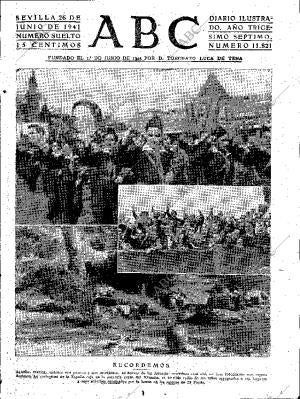 ABC SEVILLA 26-06-1941 página 1