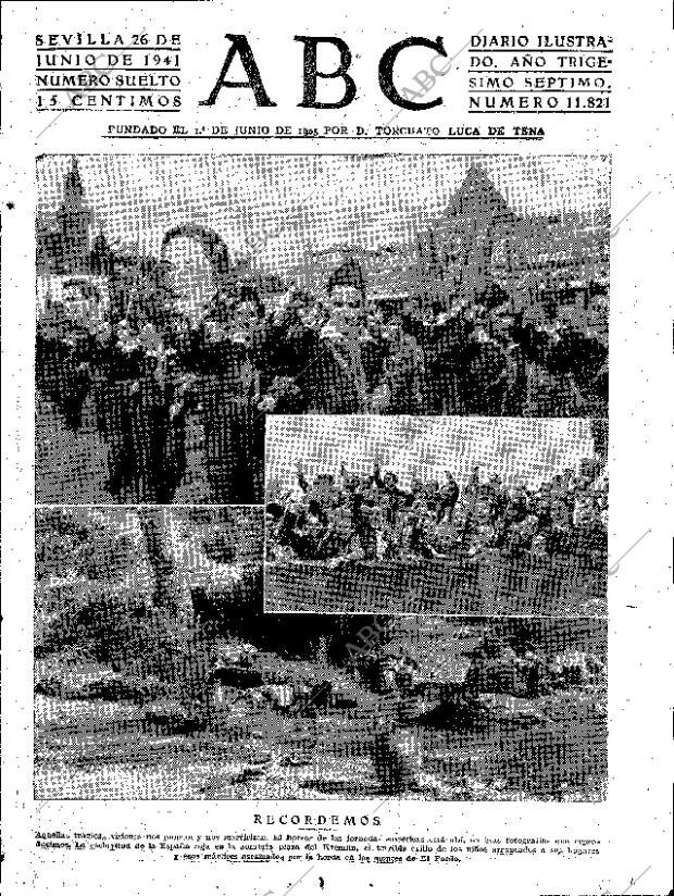 ABC SEVILLA 26-06-1941 página 1