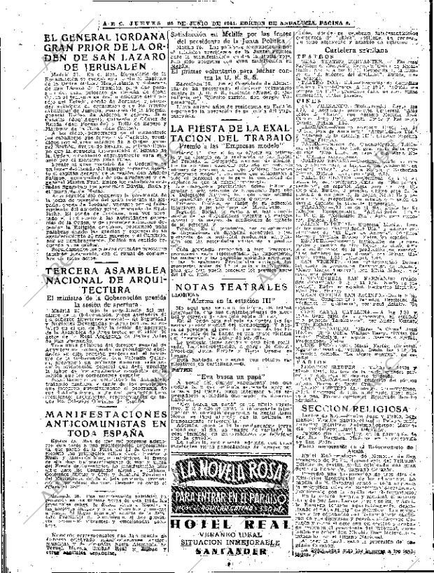 ABC SEVILLA 26-06-1941 página 6