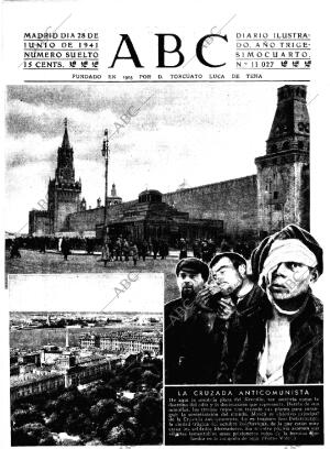 ABC MADRID 28-06-1941 página 1