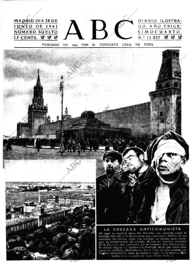 ABC MADRID 28-06-1941 página 1