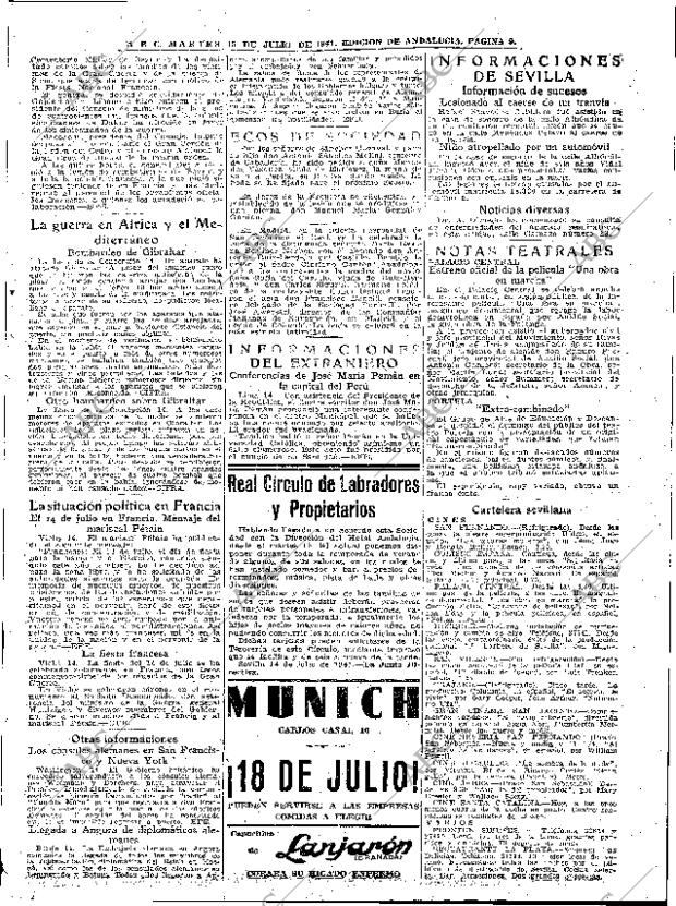 ABC SEVILLA 15-07-1941 página 9