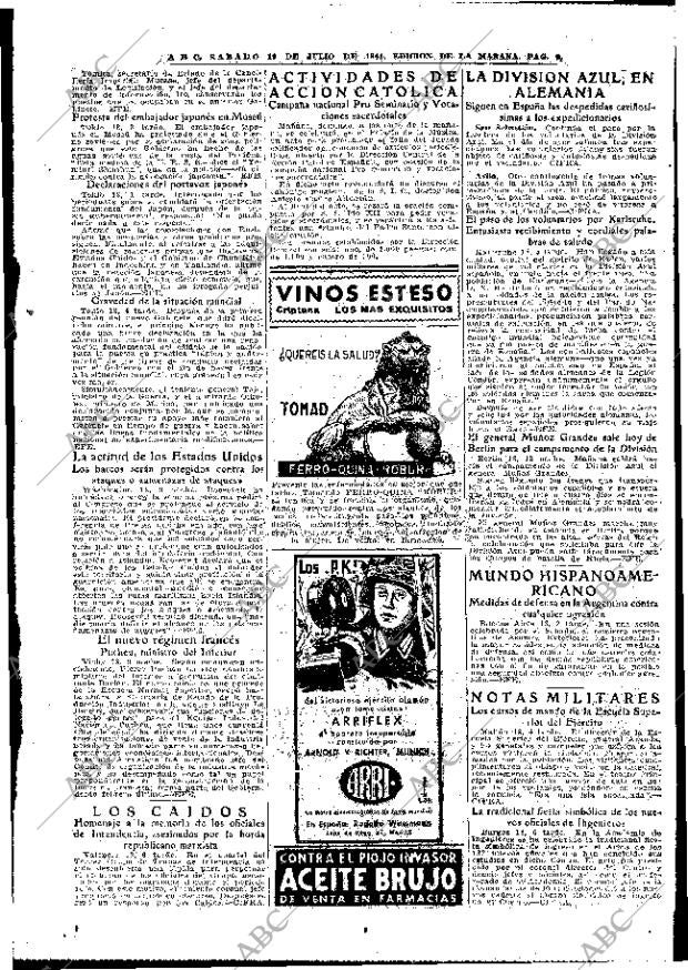 ABC MADRID 19-07-1941 página 9