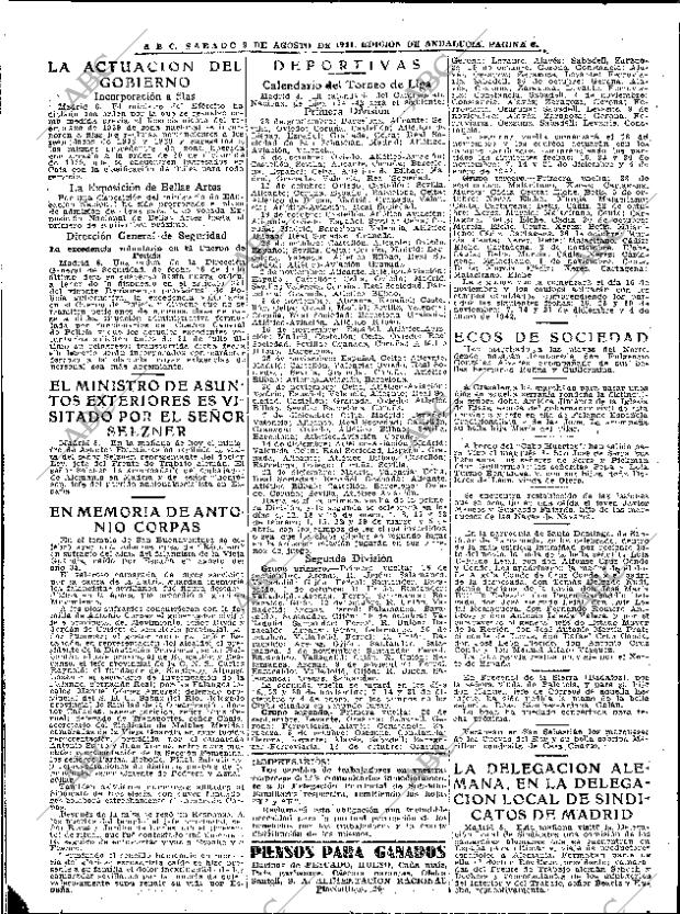 ABC SEVILLA 09-08-1941 página 6