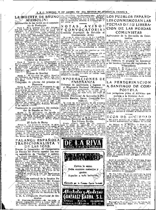 ABC SEVILLA 10-08-1941 página 6