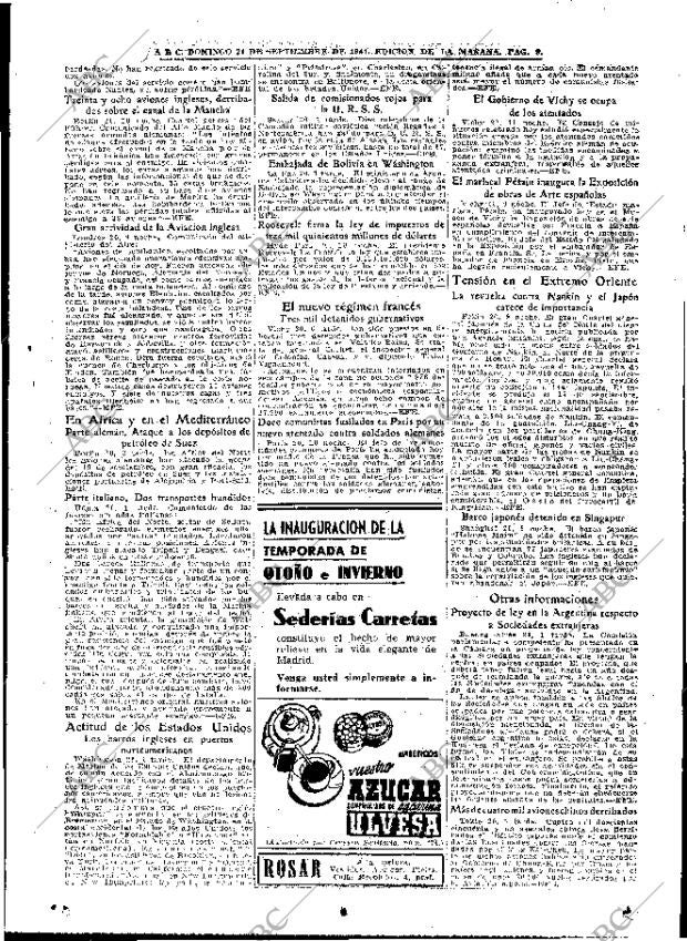 ABC MADRID 21-09-1941 página 9