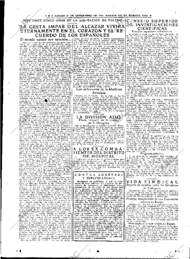 ABC MADRID 27-09-1941 página 9