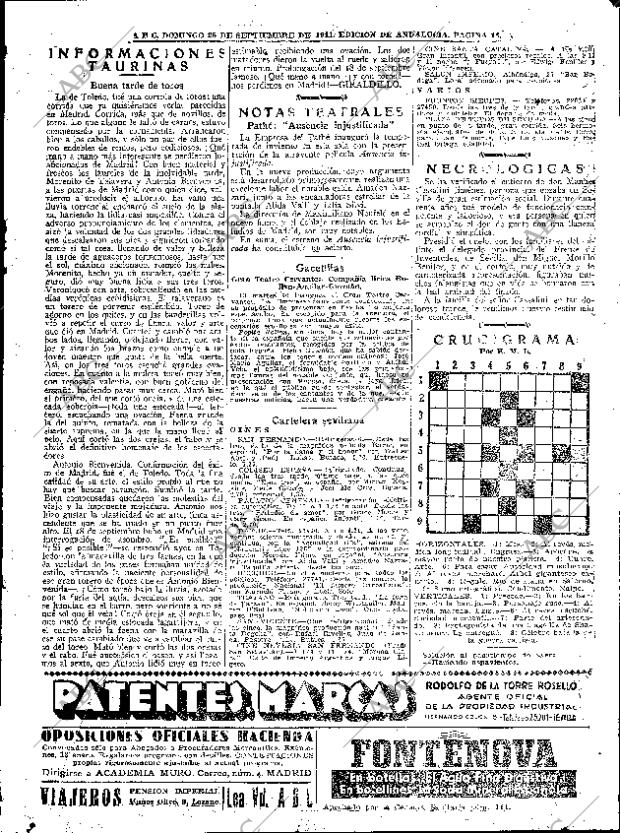 ABC SEVILLA 28-09-1941 página 15