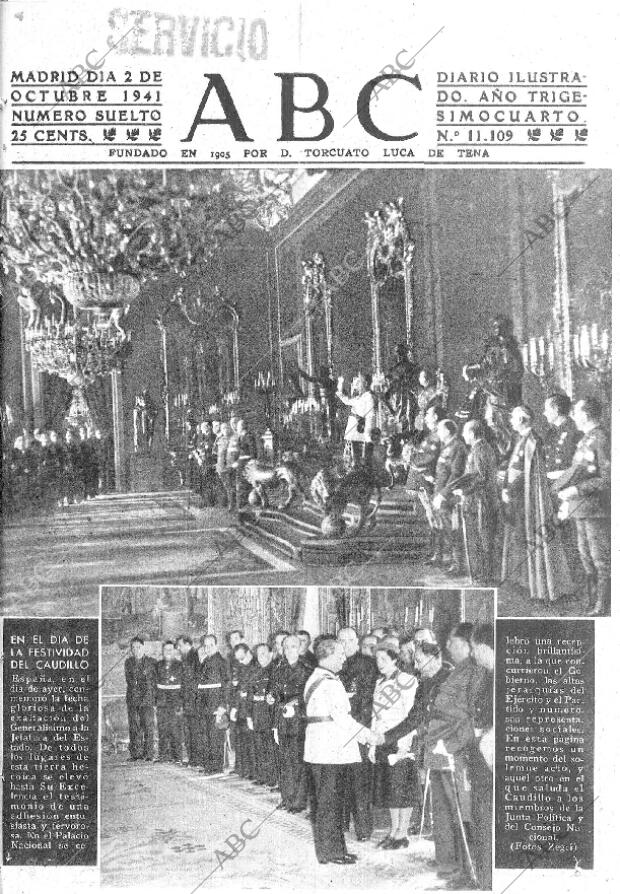 ABC MADRID 02-10-1941 página 1