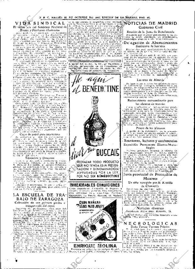 ABC MADRID 21-10-1941 página 16
