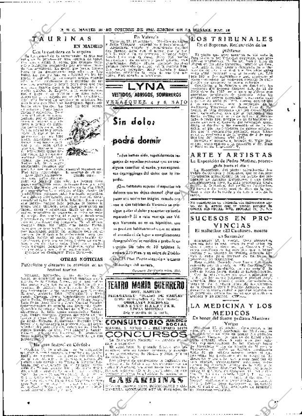 ABC MADRID 28-10-1941 página 16