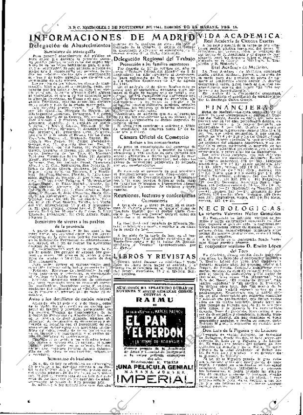 ABC MADRID 05-11-1941 página 13