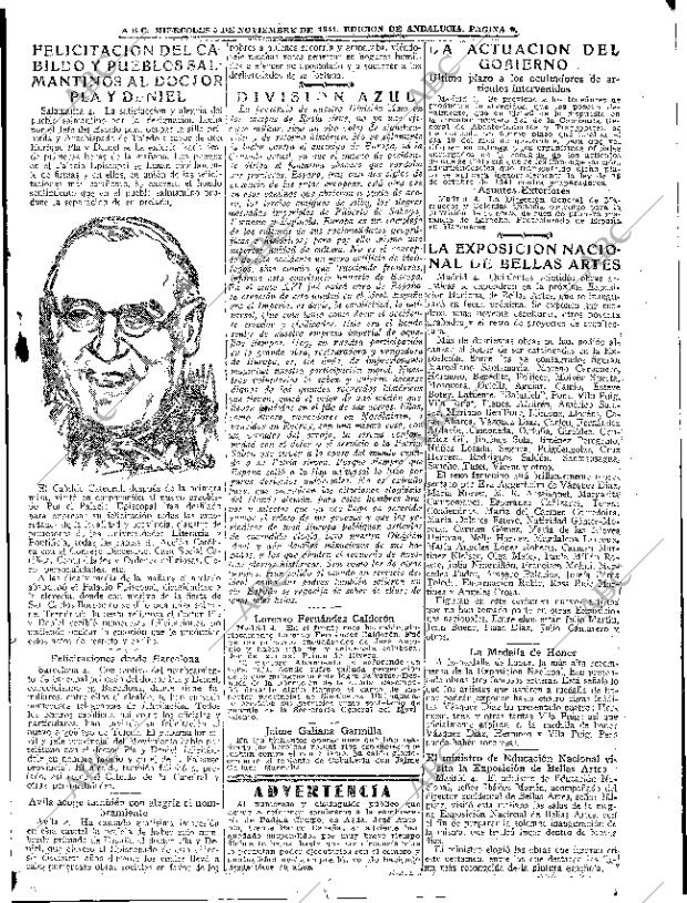 ABC SEVILLA 05-11-1941 página 9