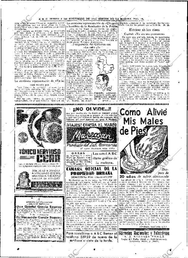 ABC MADRID 06-11-1941 página 14