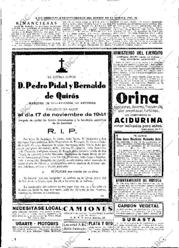 ABC MADRID 19-11-1941 página 14