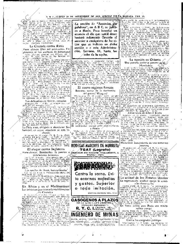 ABC MADRID 20-11-1941 página 16