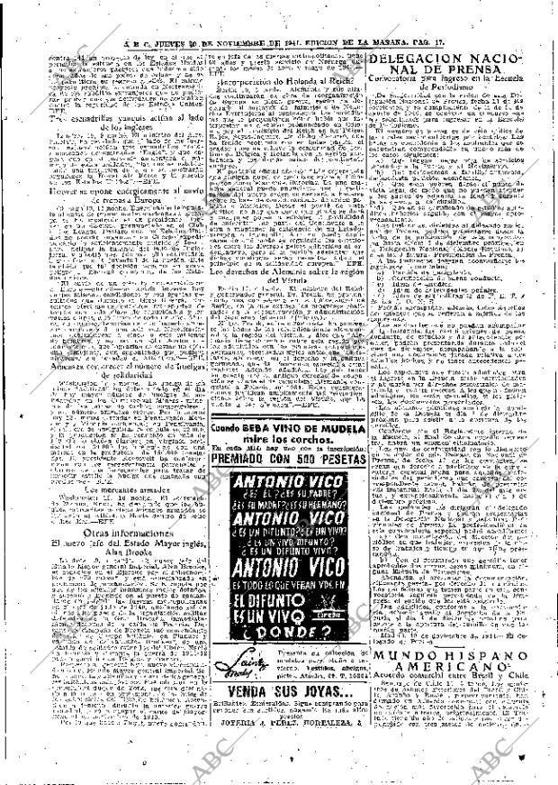 ABC MADRID 20-11-1941 página 17