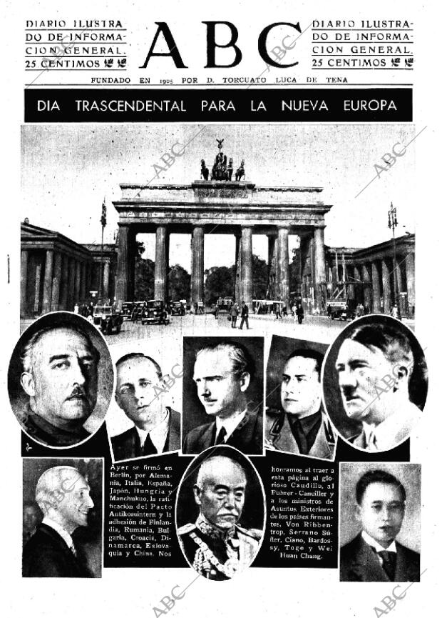 ABC MADRID 26-11-1941 página 1