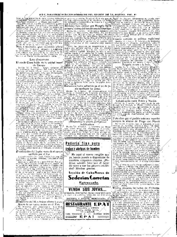 ABC MADRID 26-11-1941 página 9