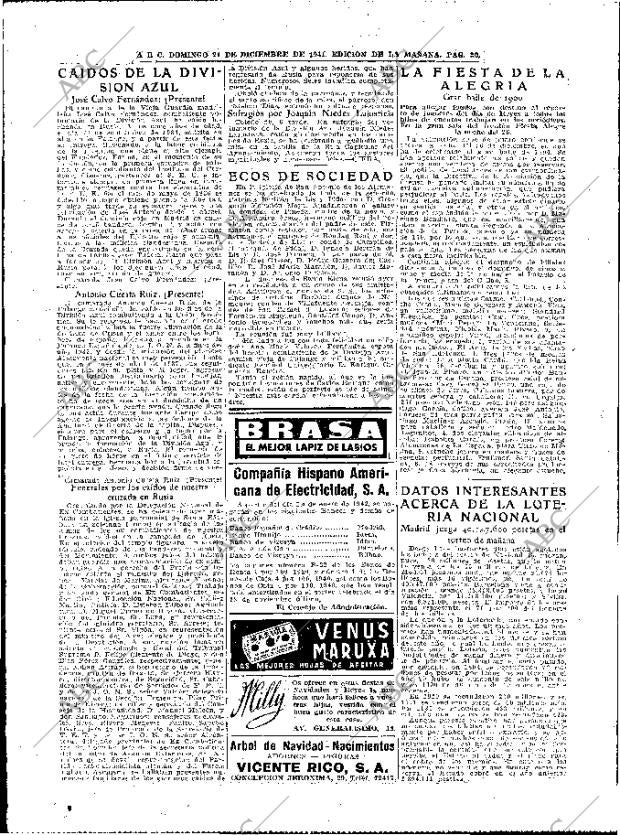 ABC MADRID 21-12-1941 página 20