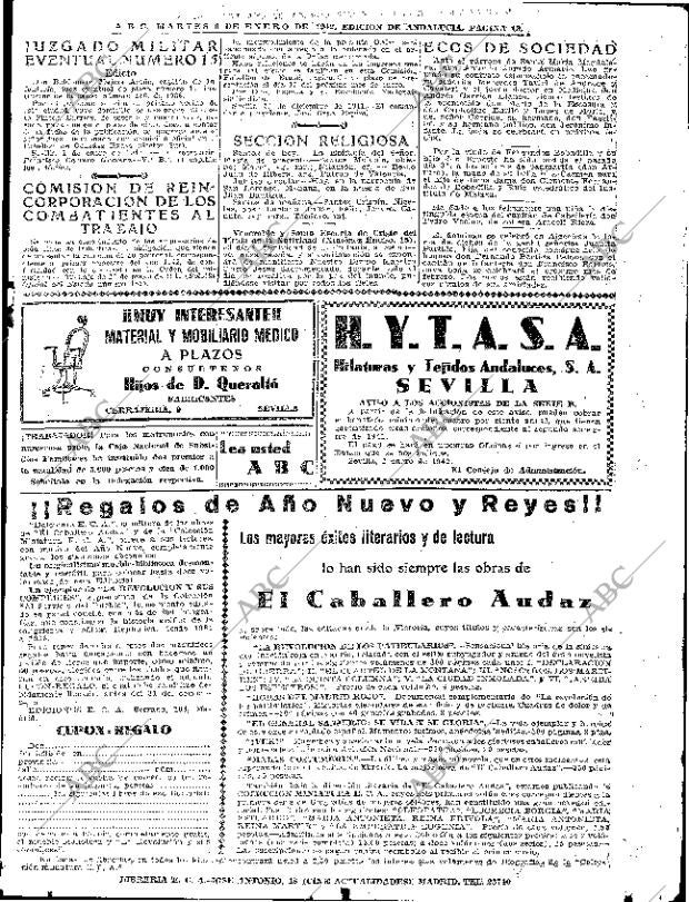 ABC SEVILLA 06-01-1942 página 13