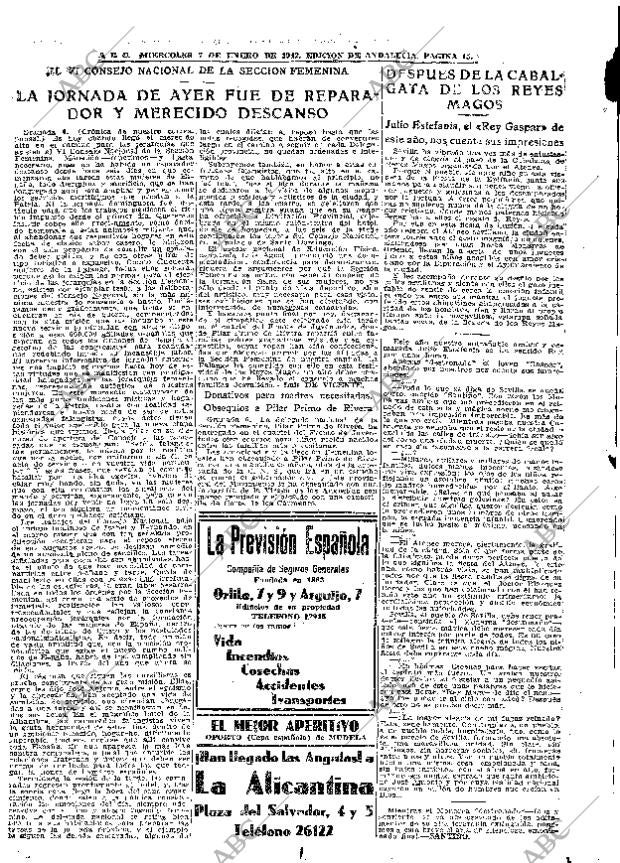 ABC SEVILLA 07-01-1942 página 15