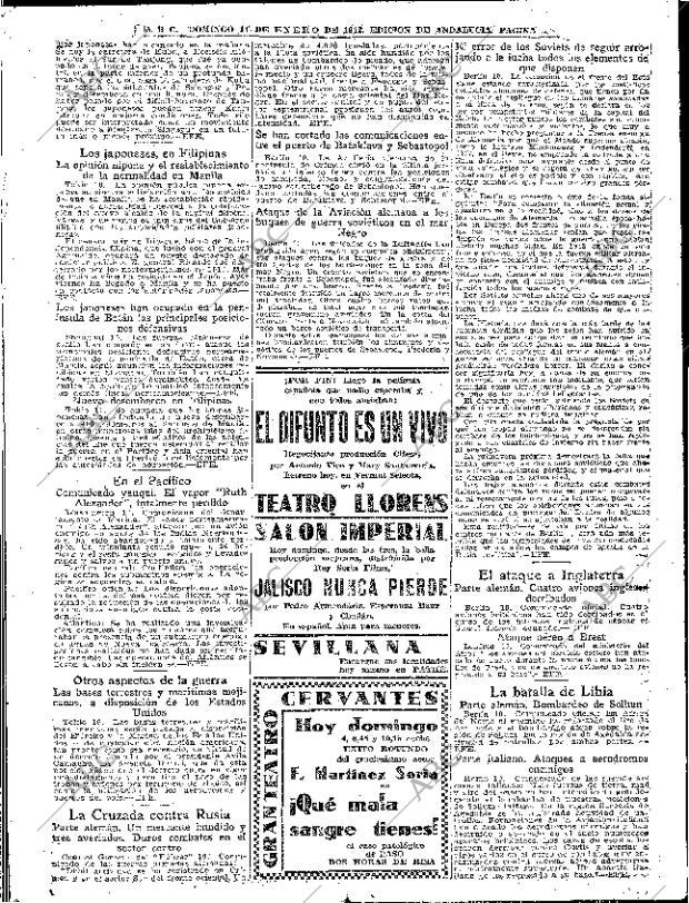 ABC SEVILLA 11-01-1942 página 6