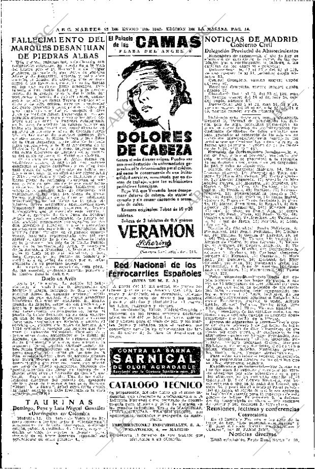 ABC MADRID 13-01-1942 página 14