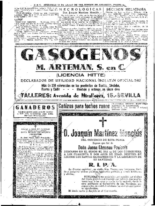 ABC SEVILLA 14-01-1942 página 13