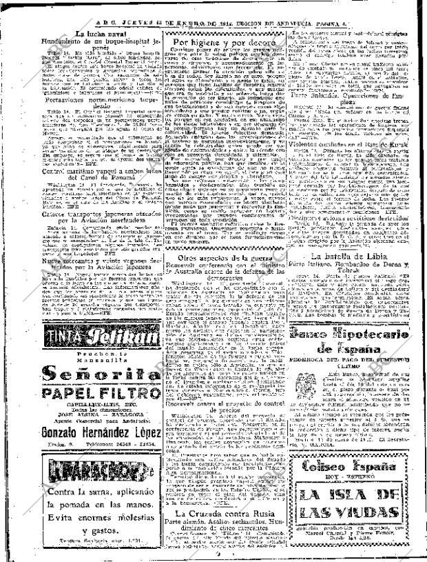 ABC SEVILLA 15-01-1942 página 4