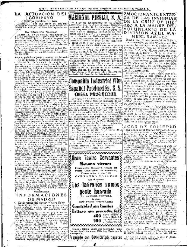 ABC SEVILLA 15-01-1942 página 8