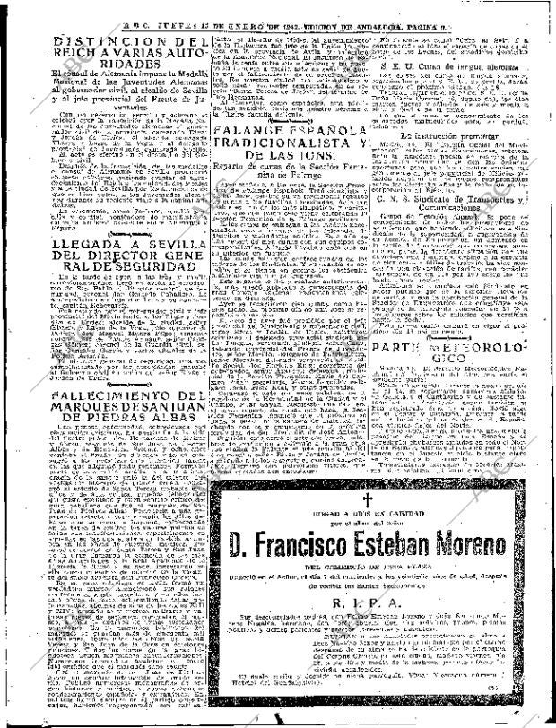 ABC SEVILLA 15-01-1942 página 9