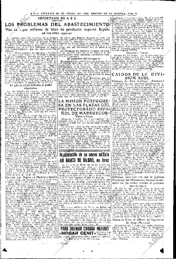 ABC MADRID 22-01-1942 página 8