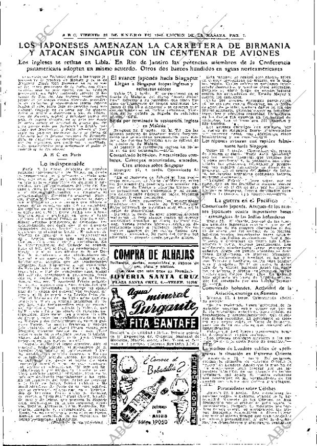 ABC MADRID 23-01-1942 página 7