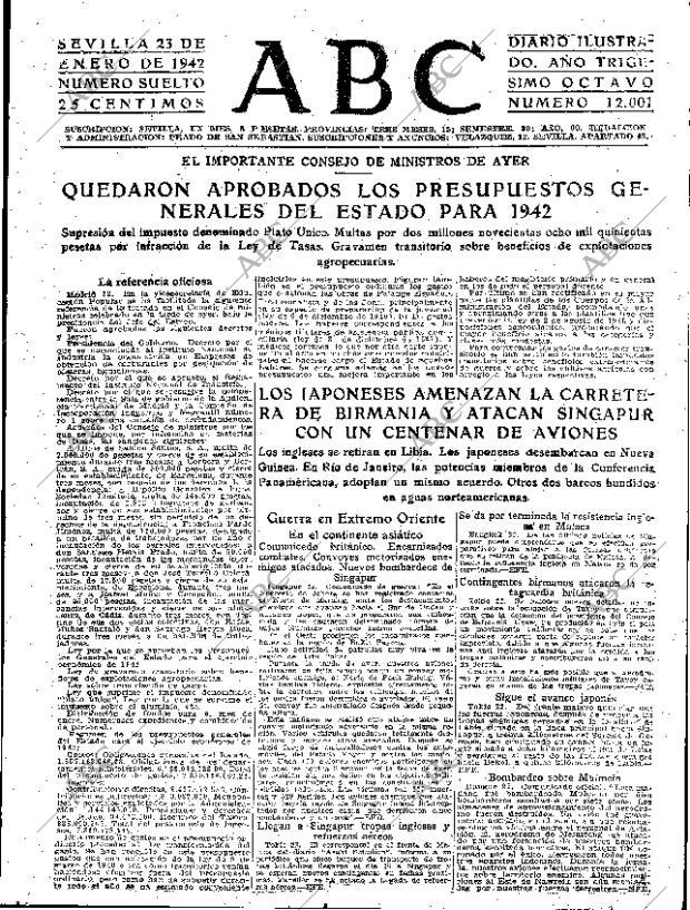 ABC SEVILLA 23-01-1942 página 7