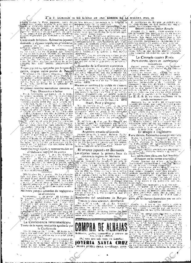 ABC MADRID 25-01-1942 página 12