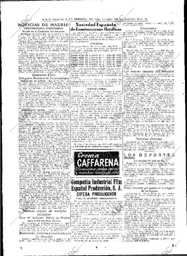 ABC MADRID 06-02-1942 página 12