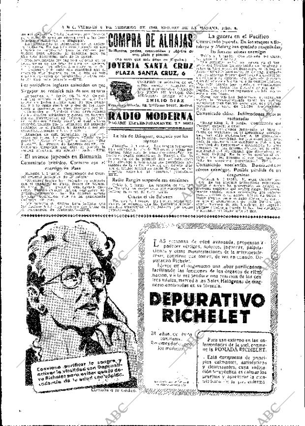 ABC MADRID 06-02-1942 página 6