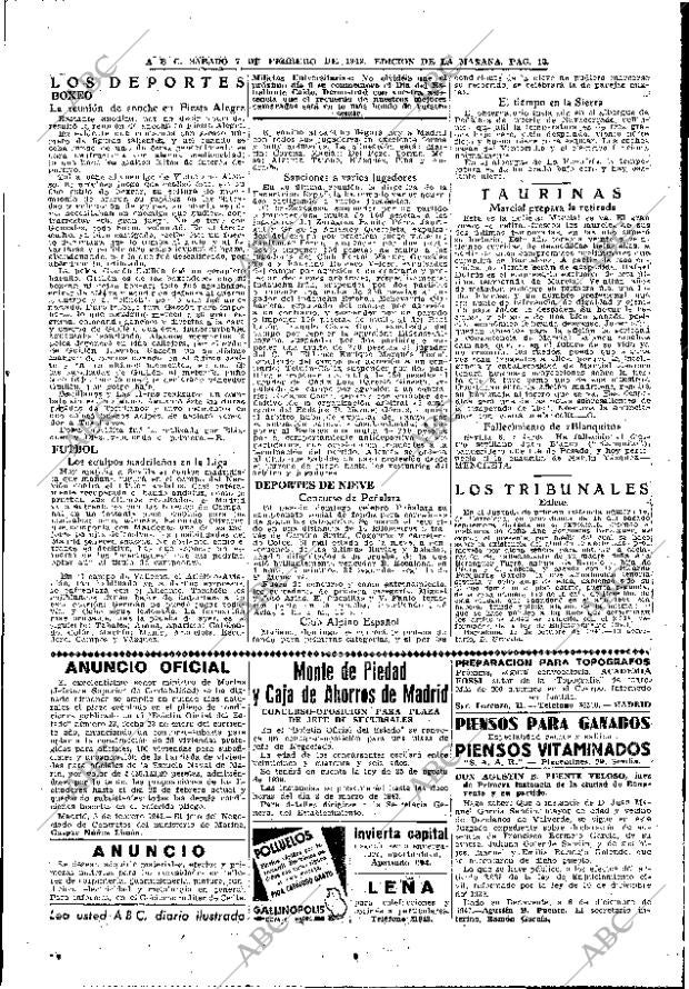 ABC MADRID 07-02-1942 página 13