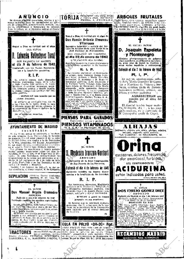 ABC MADRID 10-02-1942 página 19