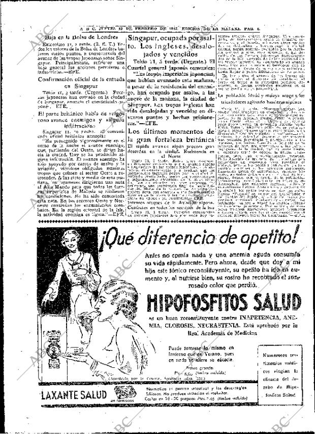 ABC MADRID 12-02-1942 página 6