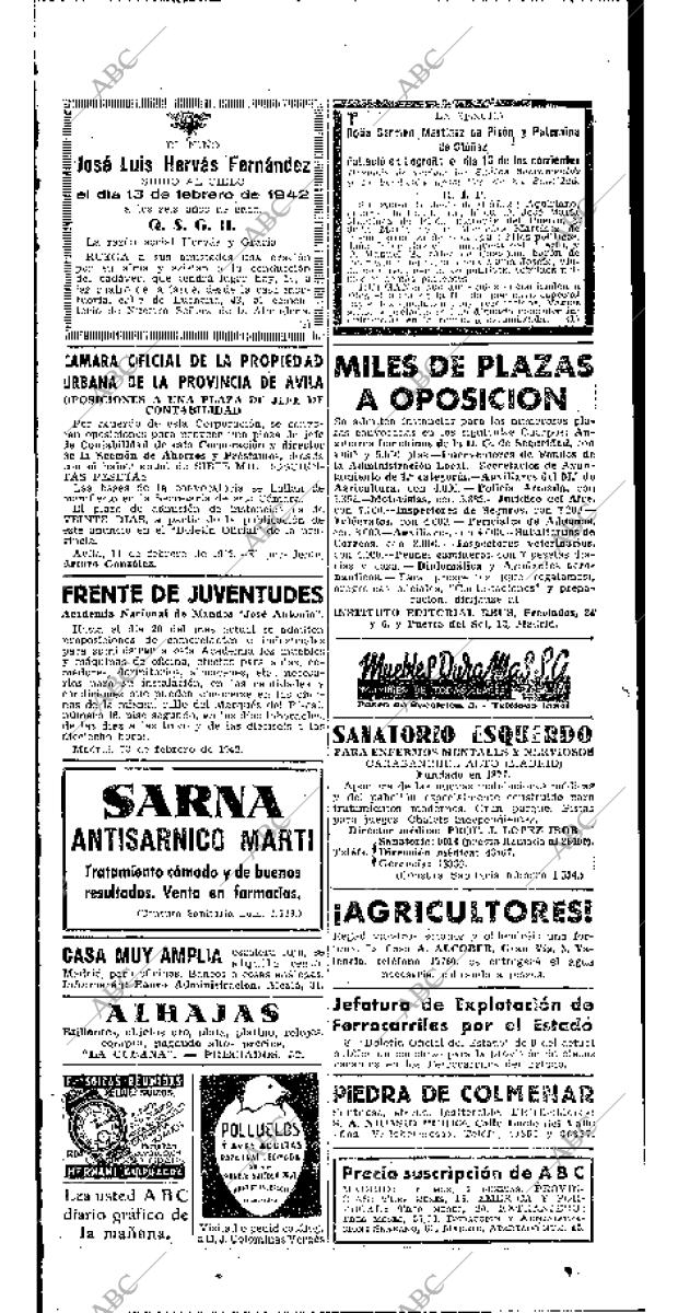 ABC MADRID 14-02-1942 página 20