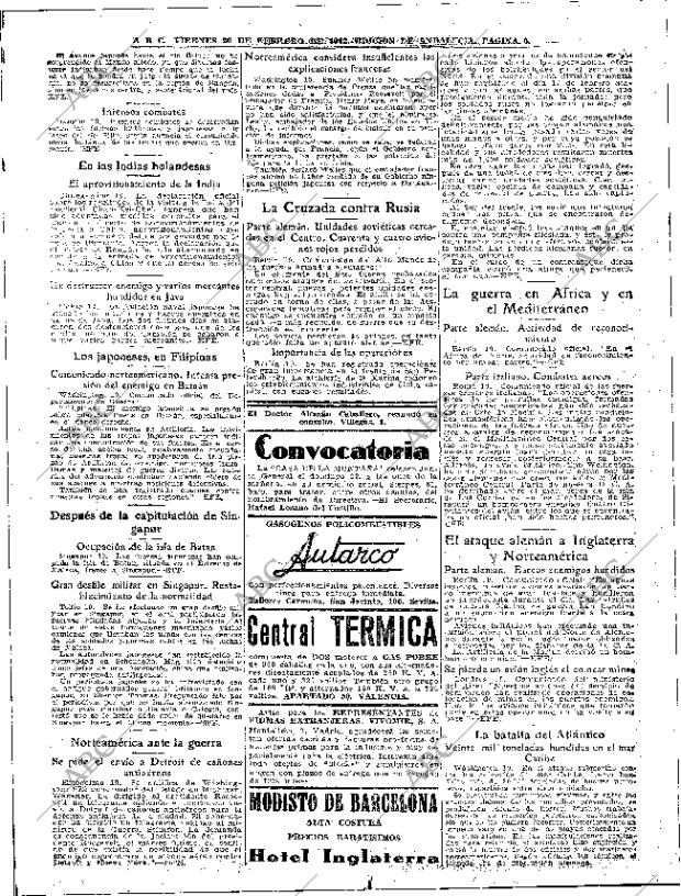 ABC SEVILLA 20-02-1942 página 6