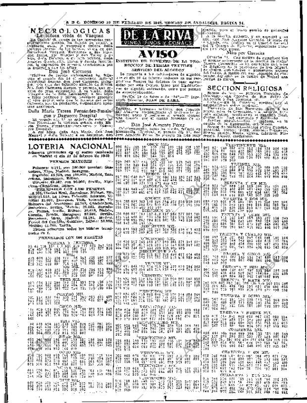 ABC SEVILLA 22-02-1942 página 14