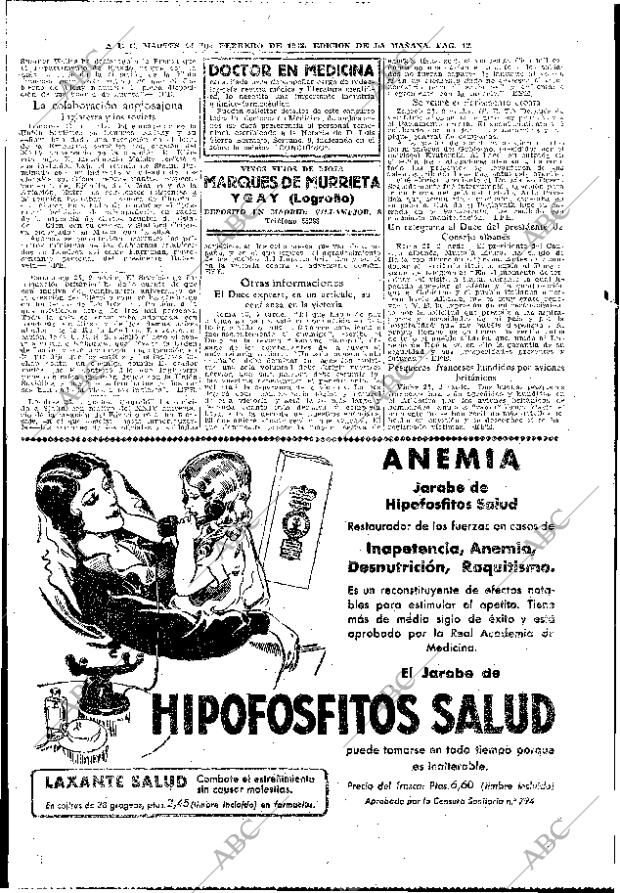 ABC MADRID 24-02-1942 página 12