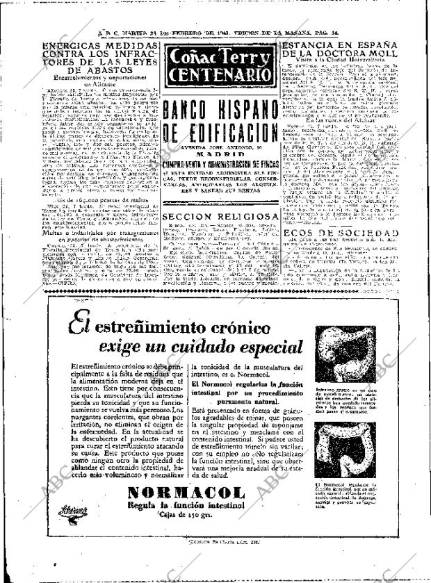 ABC MADRID 24-02-1942 página 14