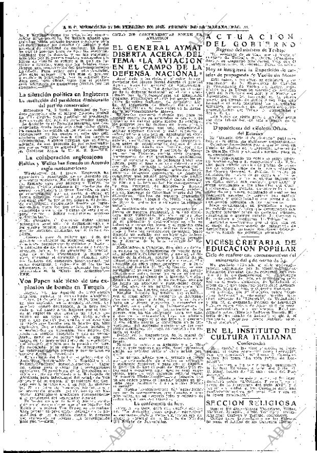 ABC MADRID 25-02-1942 página 11