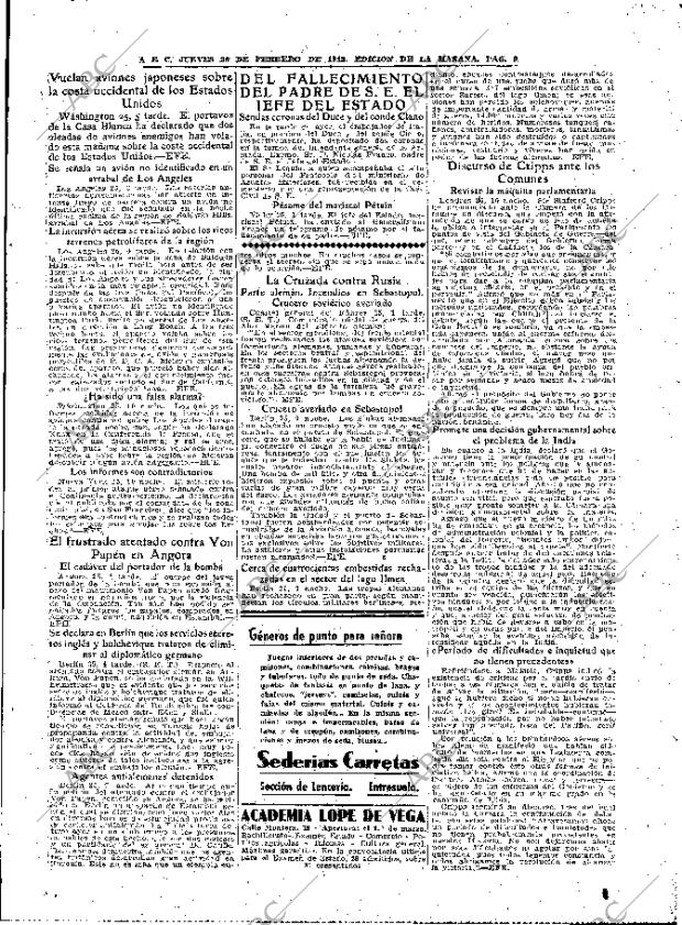 ABC MADRID 26-02-1942 página 9