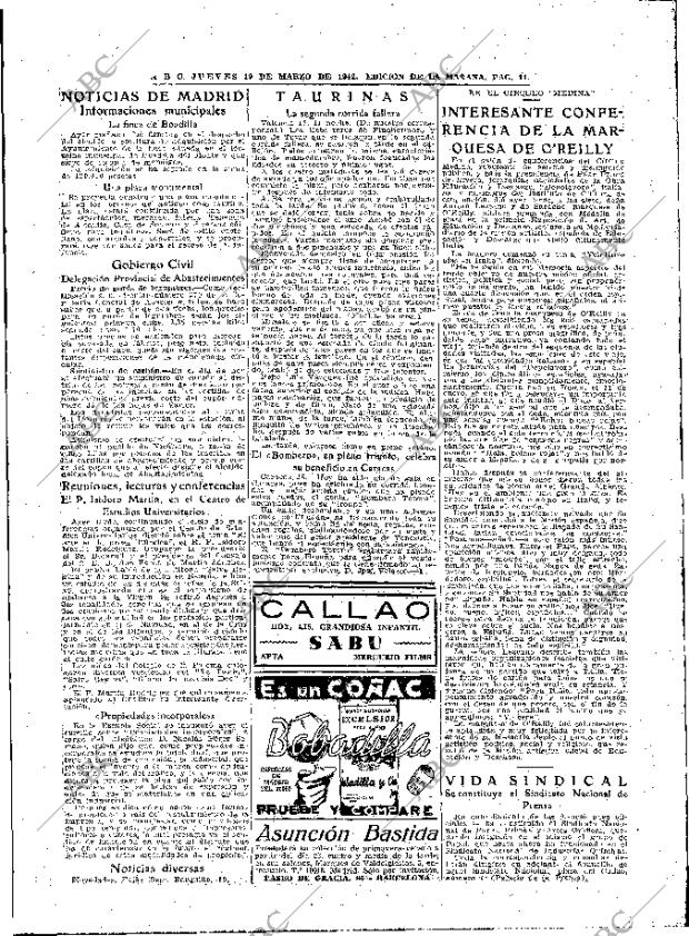 ABC MADRID 19-03-1942 página 11