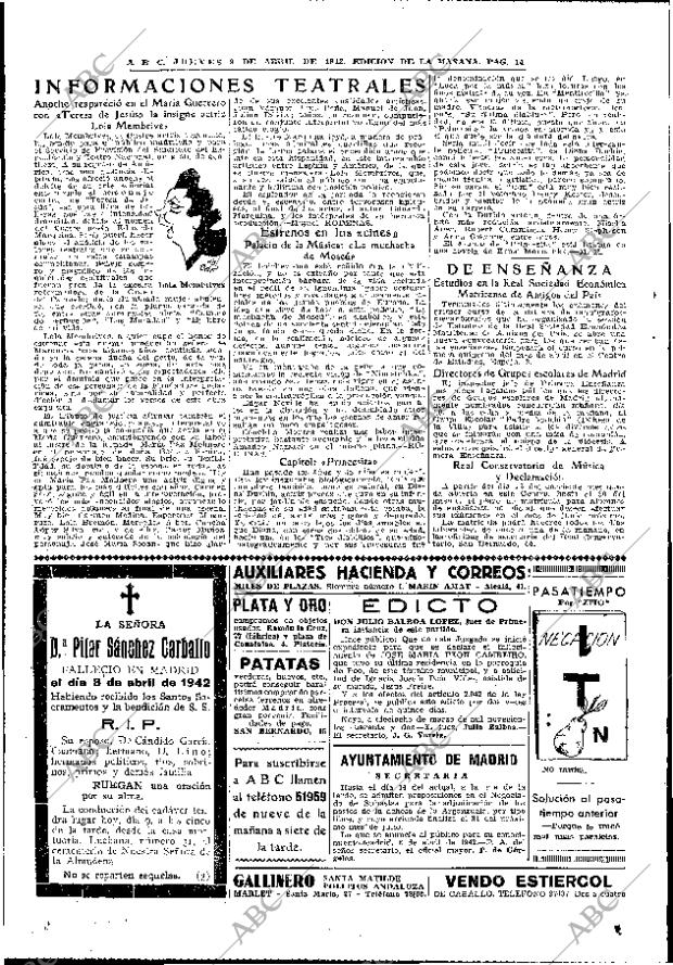 ABC MADRID 09-04-1942 página 14